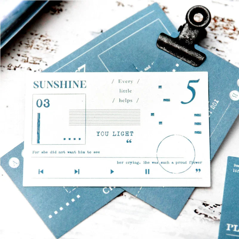 Vintage Text Fragments Stickers | Prologue Decorative Labels for Journaling