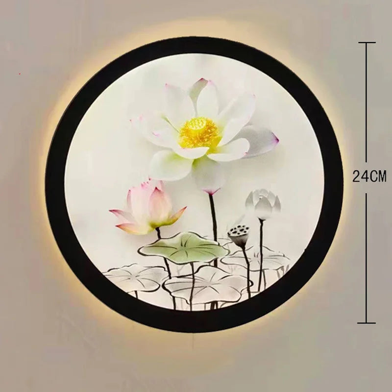 DecorBites™ Industrial Acrylic Round Wall Lamp | Vintage Mural Sconces for Bedroom Decor