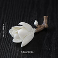 Ceramic Magnolia Flower Incense Holder | Handmade Zen Decor