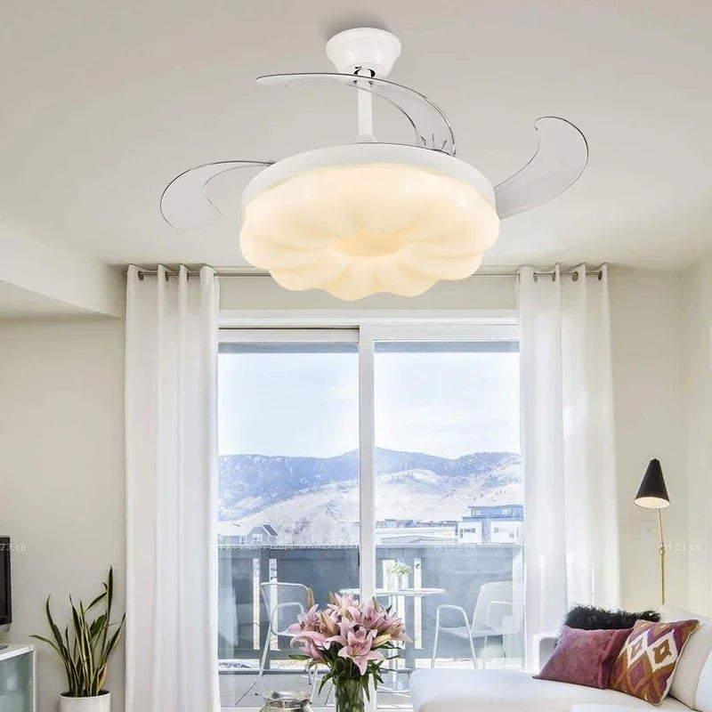 DecorBites™ Full Spectrum LED Ceiling Fan Light Frequency Conversion, Ideal for Children's Bedroom