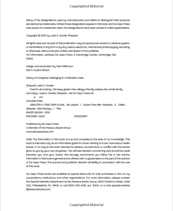 Free for All Cooking: 150 Easy Gluten-Free, Allergy-Friendly Recipes the Whole Family Can Enjoy (Print Version)