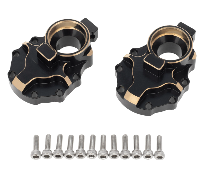 IRonManRc TRX-4 BRASS REAR AXLE GEAR INNER COVERS BLACK