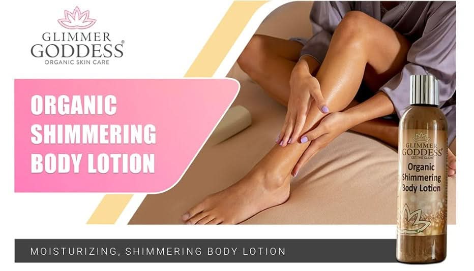 Glimmer Goddess Organic Shimmer Body Lotion - Gold Super