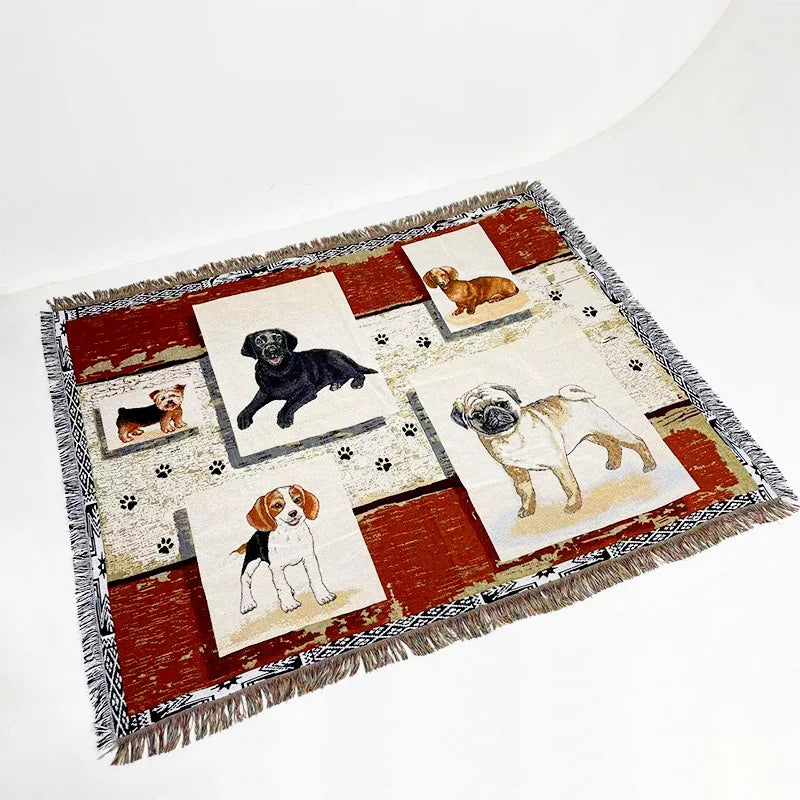 DecorBites™ Jacquard Sofa Blanket - Versatile Outdoor Picnic Mat & Bed Cover