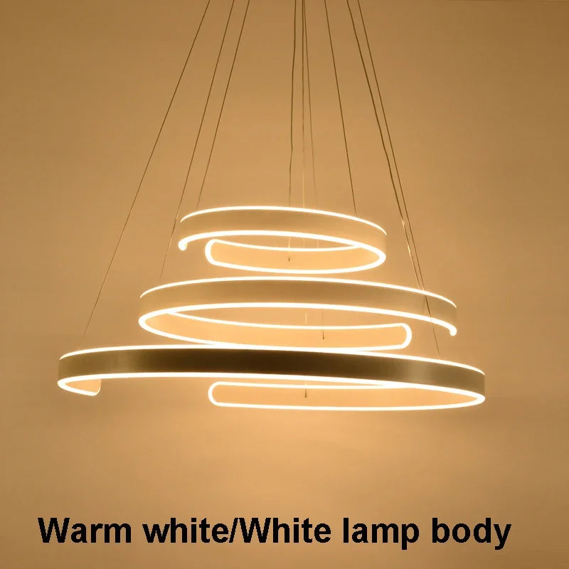 DecorBites™ Geometry Circle Rings LED Ceiling Lamp