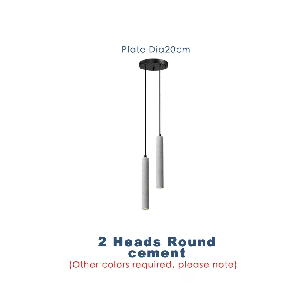 DecorBites™ Concrete Tube Pendant Light Chandelier