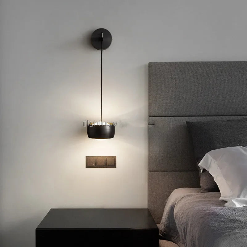 DecorBites™ Copper Adjustable Wall Lamp for Bedroom LED Reading Light