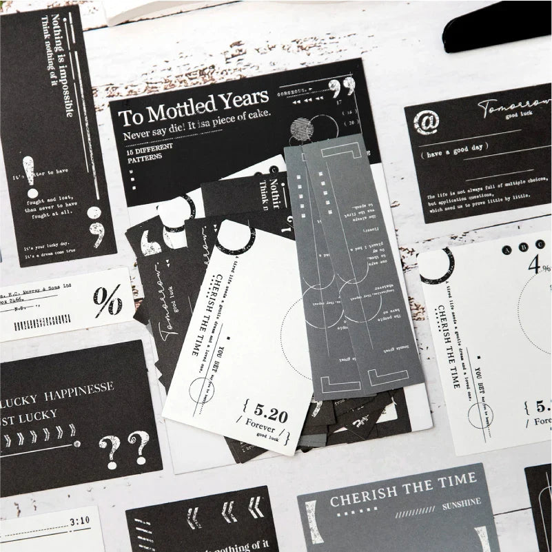 Vintage Text Fragments Stickers | Prologue Decorative Labels for Journaling
