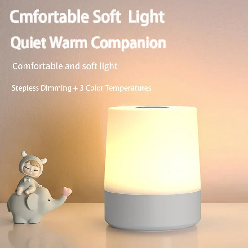 LED Touch Charging Night Light | USB Desk Lamp with Adjustable Brightness