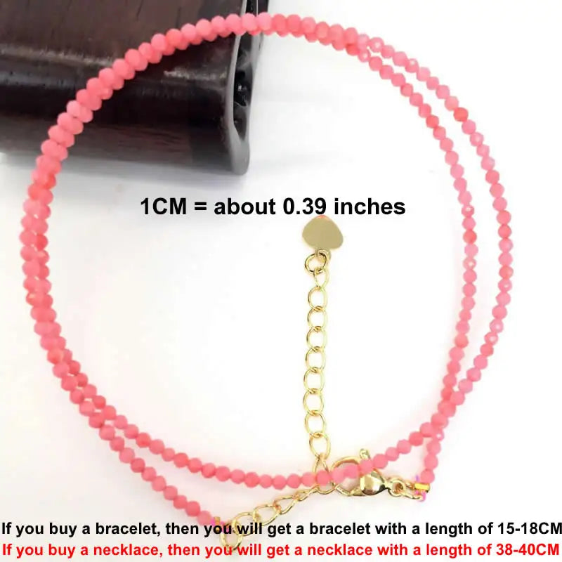 Faceted Gemstone Bead Choker Necklace and Bracelet Set | Natural Stone Jewelry for Men and Women