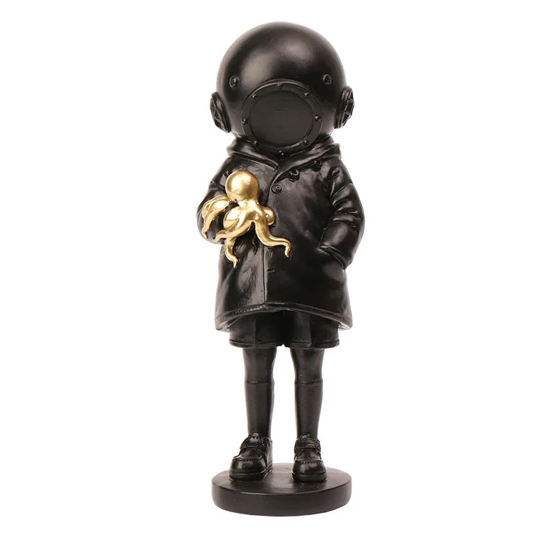 DecorBites™ Diver Sculpture Ornament: Modern Home Office Decor Gift
