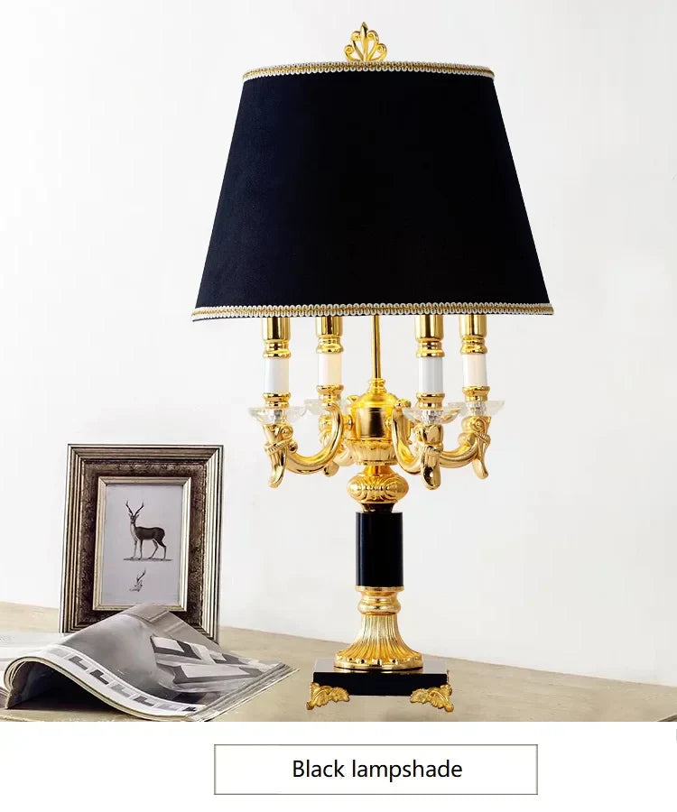 DecorBites™ Crystal Black Table Lamp - Modern Luxury Bedroom Decor