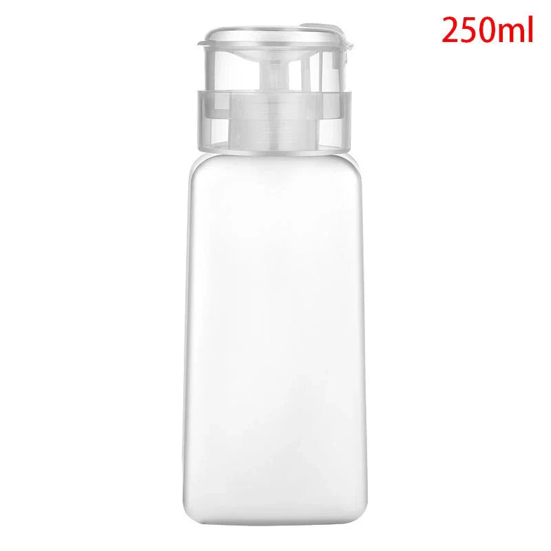 60ml 150ml 180ml 250ml Empty Pump Dispenser Bottle | Refillable UV Gel Polish Remover Container