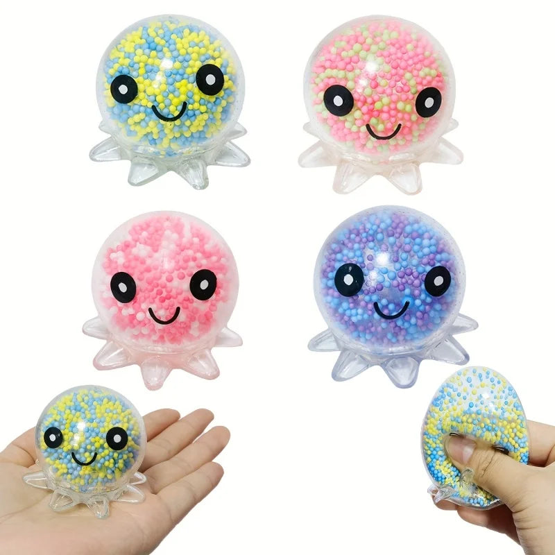 Squid Vent Ball Glow Stress Toy | Glowing Octopus Stress Relief Toy for Kids and Adults
