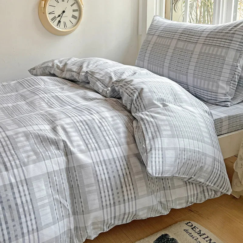 DecorBites™ Cotton Printed Student Bedding Set - All Seasons Queen Single Comforter Cover Set