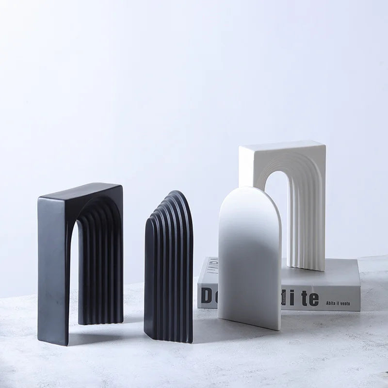 DecorBites™ Geometric Ceramic Semicircular Arch Decor Figurines Home Decor Accessories
