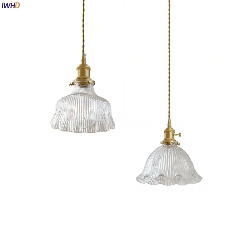 DecorBites™ Clear Glass LED Pendant Light for Bedside Living Dining Decor