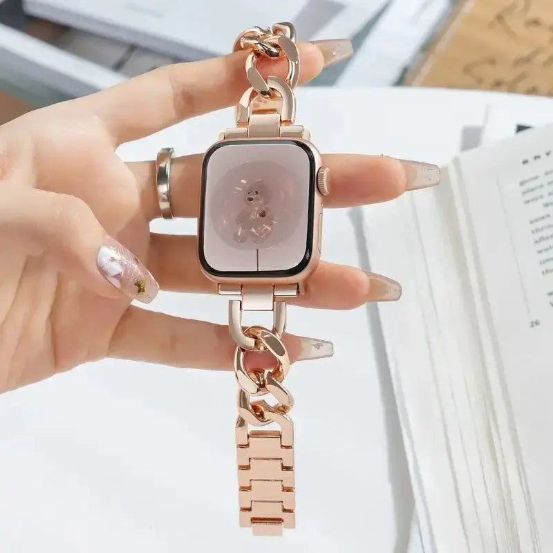 Apple Watch Metal Chain Strap - Premium Stylish Design