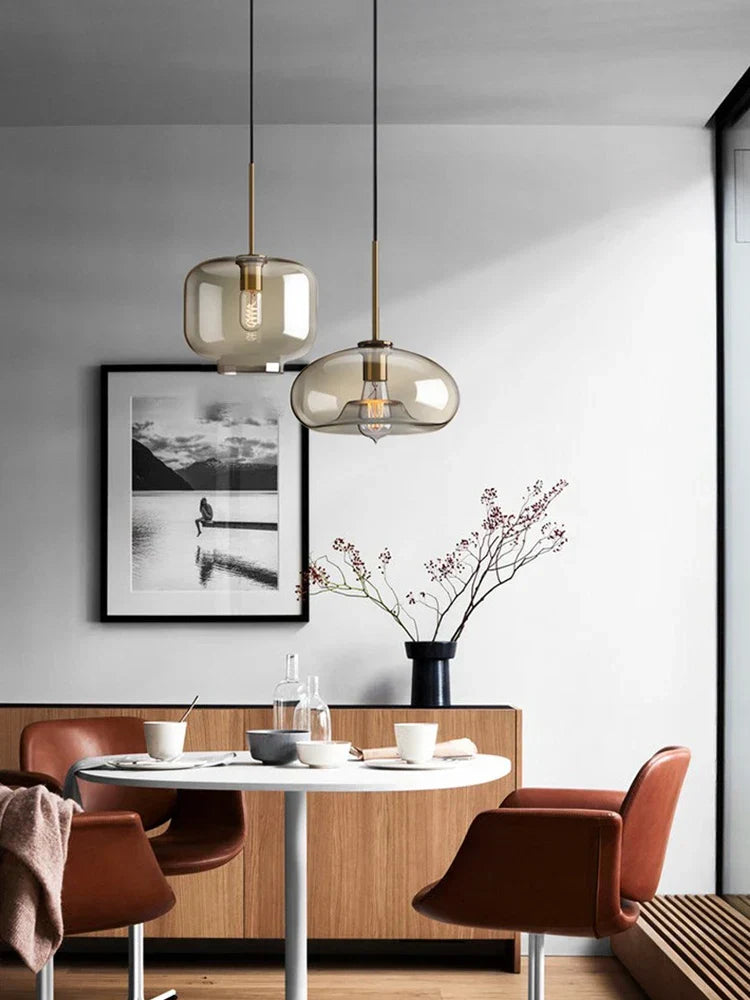 DecorBites™ Glass Chandelier: Nordic Minimalist, Net Red Design for Restaurant, Bar, Cafe, Clothing Store.