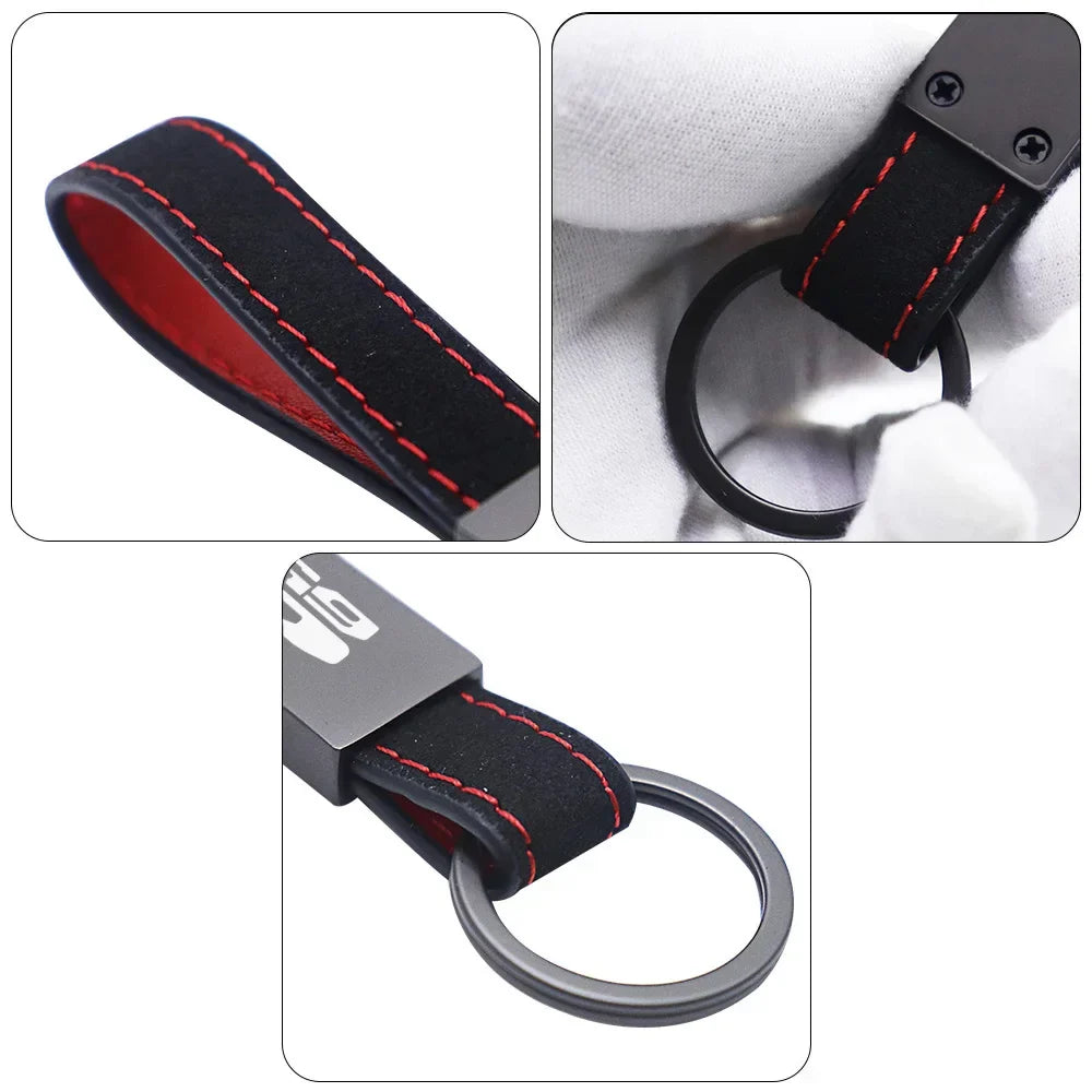 Motorcycle Leather Keychain for Honda CB500F CB500X CB650F CB650R CB750 CB1000R CB1100F CB1300 | Custom Fit Key Ring
