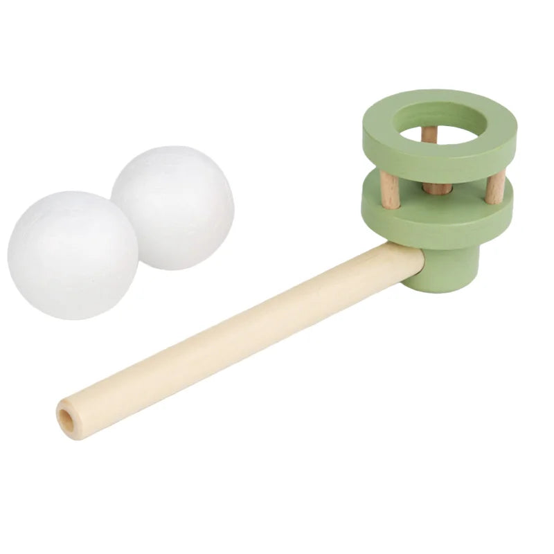 Wooden Balance Blowing Toys | Floating Blow Pipe Ball Game for Kids