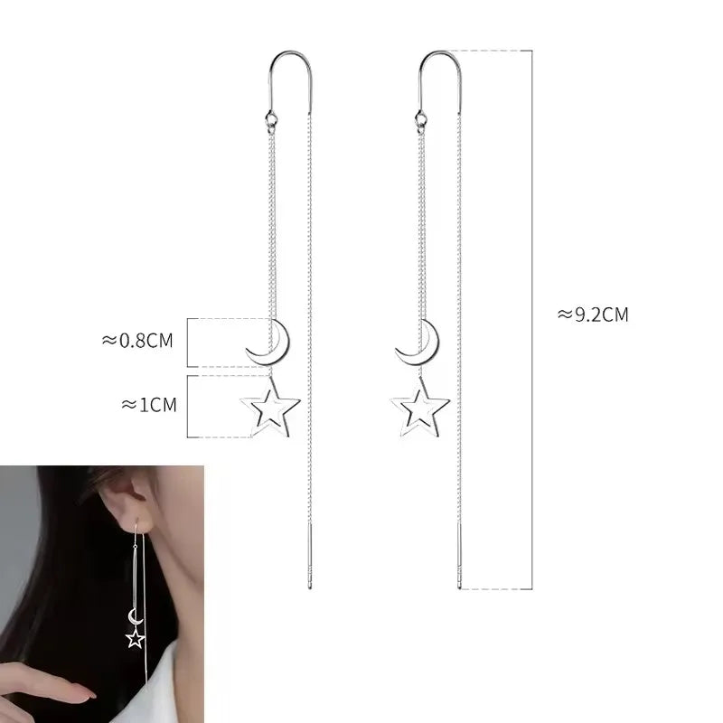 VENTFILLE Gold Star Stud Earrings | Asymmetrical 925 Silver Fashion Jewelry for Women
