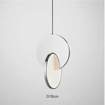 DecorBites™ Geometric Circle Gold Iron Pendant Light Chandelier