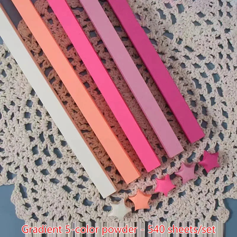 540 Sheets Origami Star Paper Strips | Colorful Lucky Star Folding Paper for DIY Crafts
