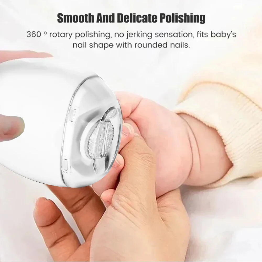 Electric Nail Clipper with LED Light | 2-in-1 Automatic Trimmer and Grinder for Baby and Adult