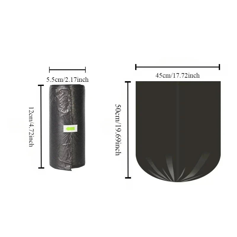 100PCS Mixed Color Garbage Bags – Thick Disposable Trash Can Liners