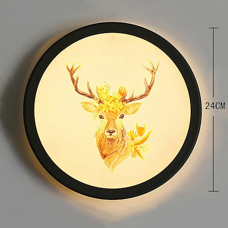 DecorBites™ Industrial Acrylic Round Wall Lamp | Vintage Mural Sconces for Bedroom Decor