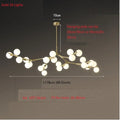 DecorBites™ Glass Balls Tree Branches Chandelier, Nordic LED Ceiling Light