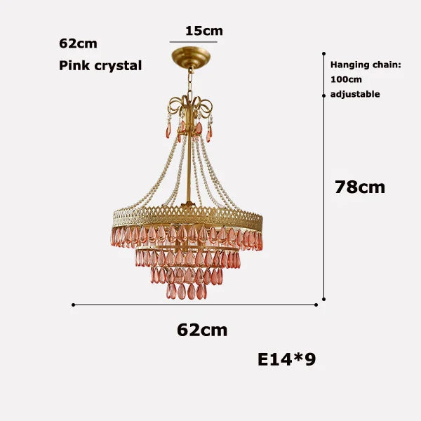 DecorBites™ Crystal Water Drop Chandelier for Kitchen Dining Room