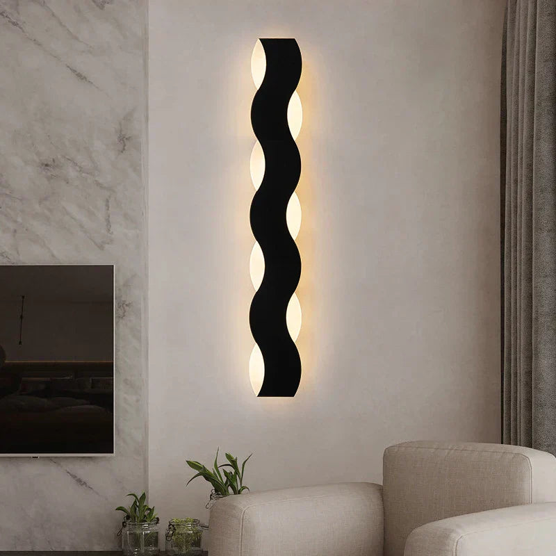 DecorBites™ LED Wave Wall Light for Indoor Corridors, Bedrooms, and Sofas