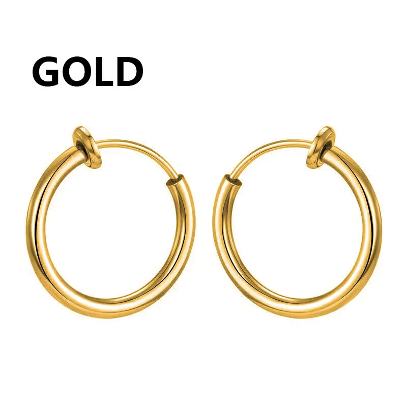 1 Pair Punk Clip On Earrings | No Hole Ear Cuff for Men and Women