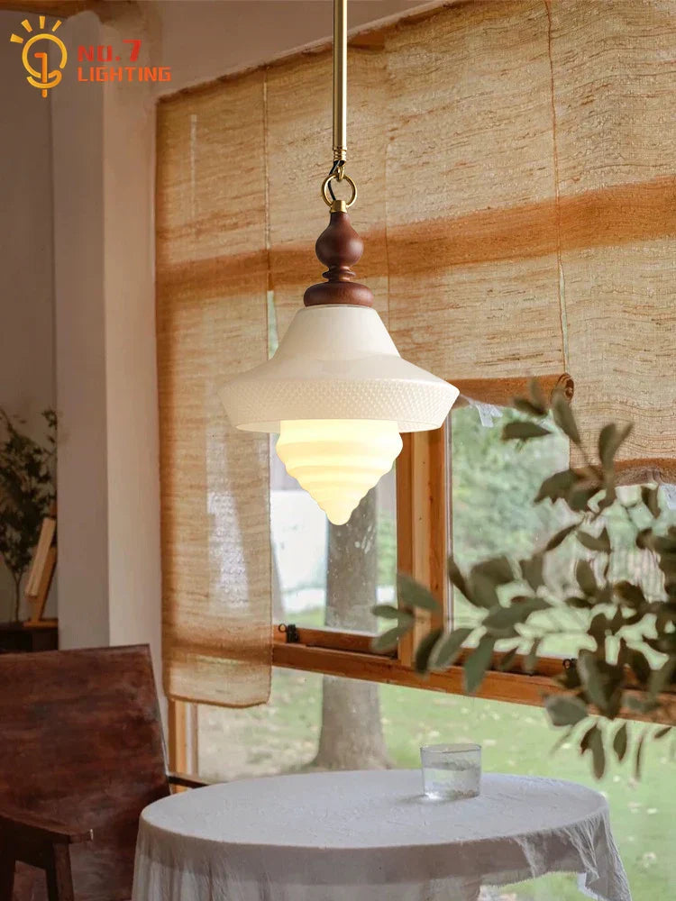 DecorBites™ Gold Lustre Glass Pendant Lights LED E27 Vintage Design Classic for Bedroom Kitchen Island