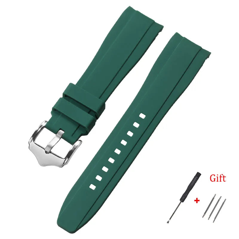 COROS Bands Silicone Watch Band Curved End Waterproof Rubber Strap