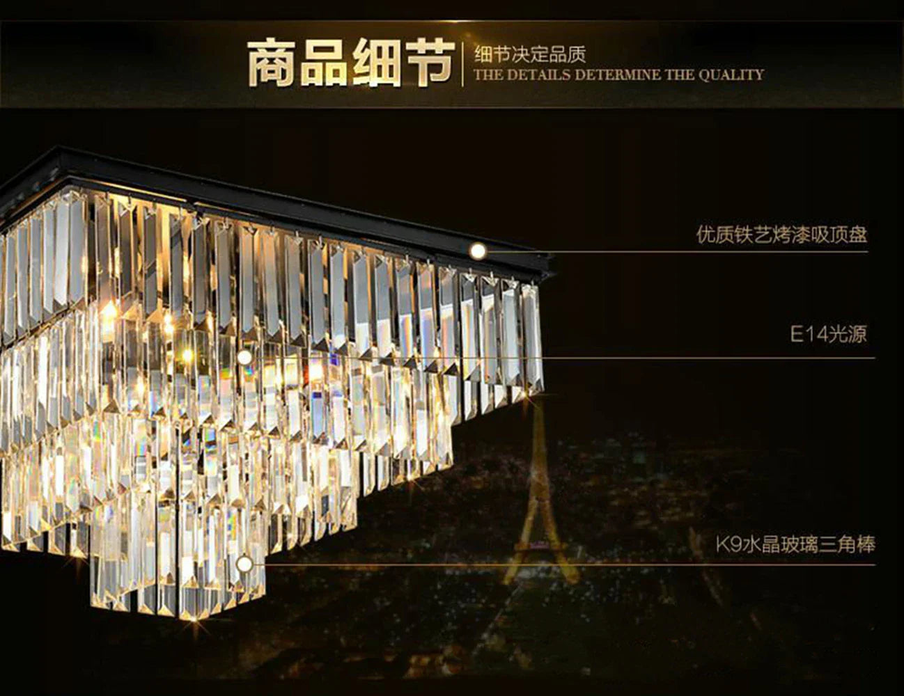 DecorBites™ Crystal Ceiling Light: Timeless Elegance for Home and Hotel Decor
