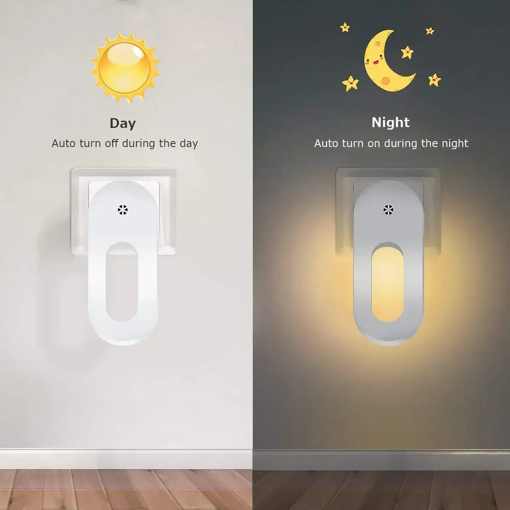 LED Plug Night Light with Twilight Sensor | Energy Saving Wall Socket Lamp
