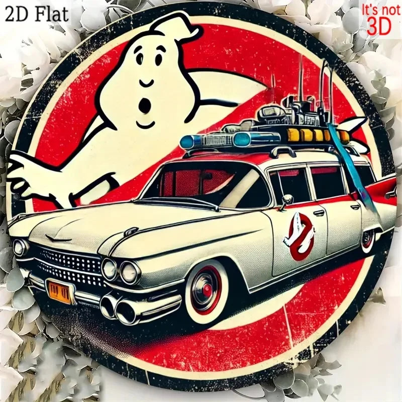 Vintage Round Metal Aluminum Sign, Movie Theme Style - Wall Decor for Home, Farmhouse, Bedroom, Porch | Multipurpose Vintage Sty