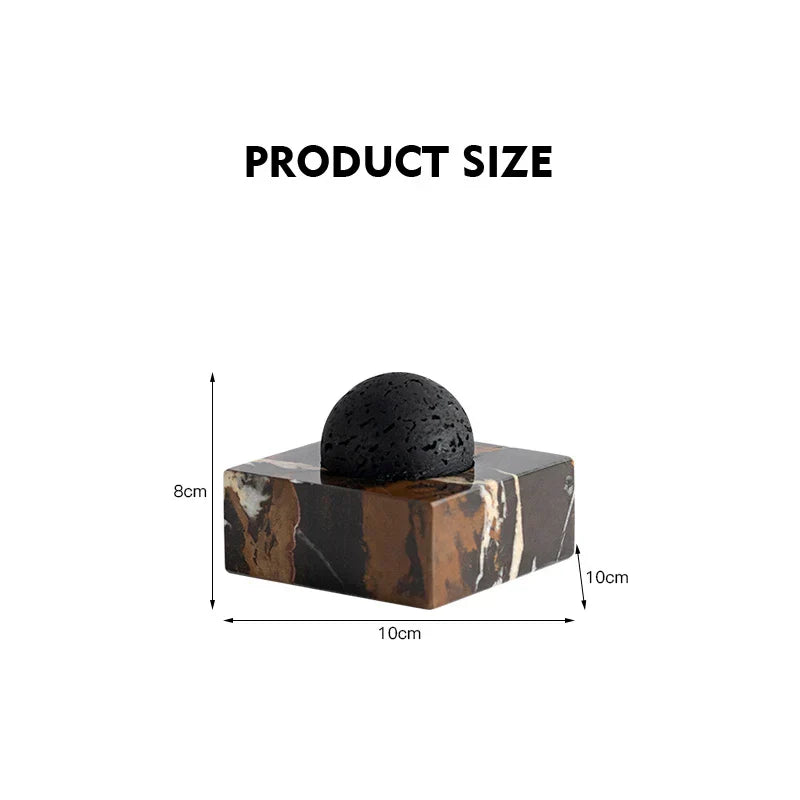 DecorBites™ Lava Rock Stone Diffuser, Marble Base, Luxury Essential Oil Diffusers for Home Offices
