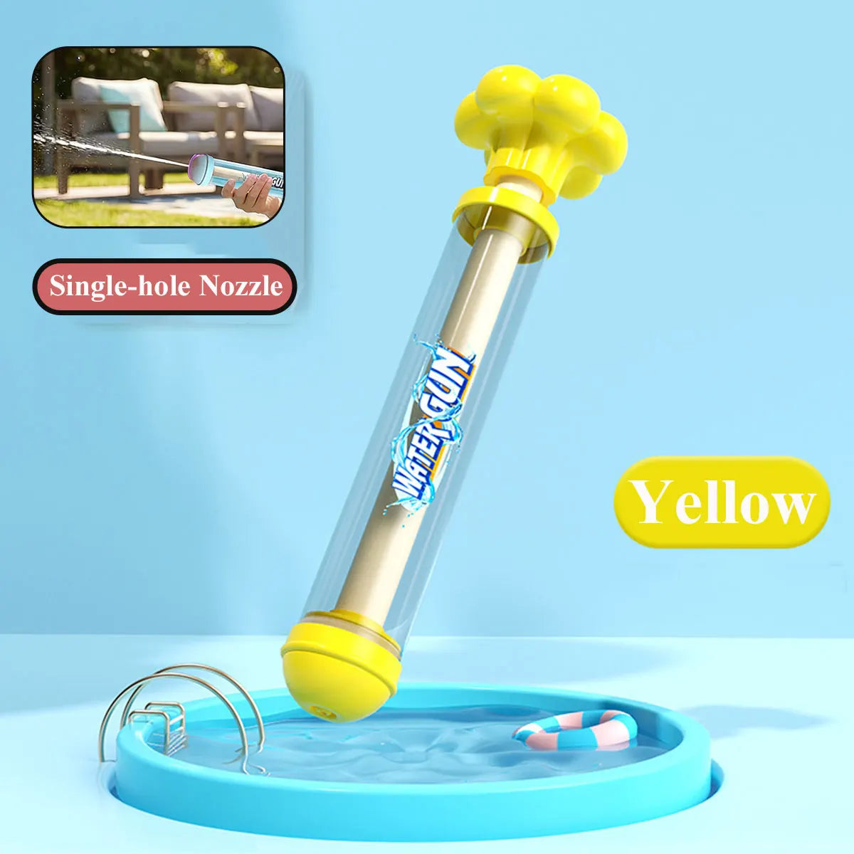 Pusher Type Fun Fireworks Water Jet Spray | Outdoor Water Play Game for Kids