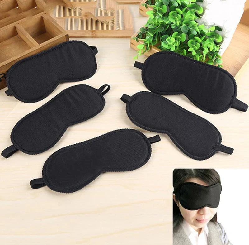 Black Sleep Mask | Light Blocking Travel Eye Shade