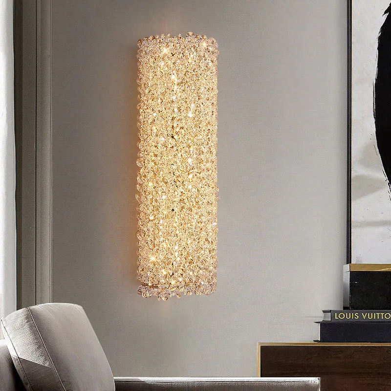 DecorBites™ Crystal Wall Lamp: Modern Minimalist Master Bedroom Lighting
