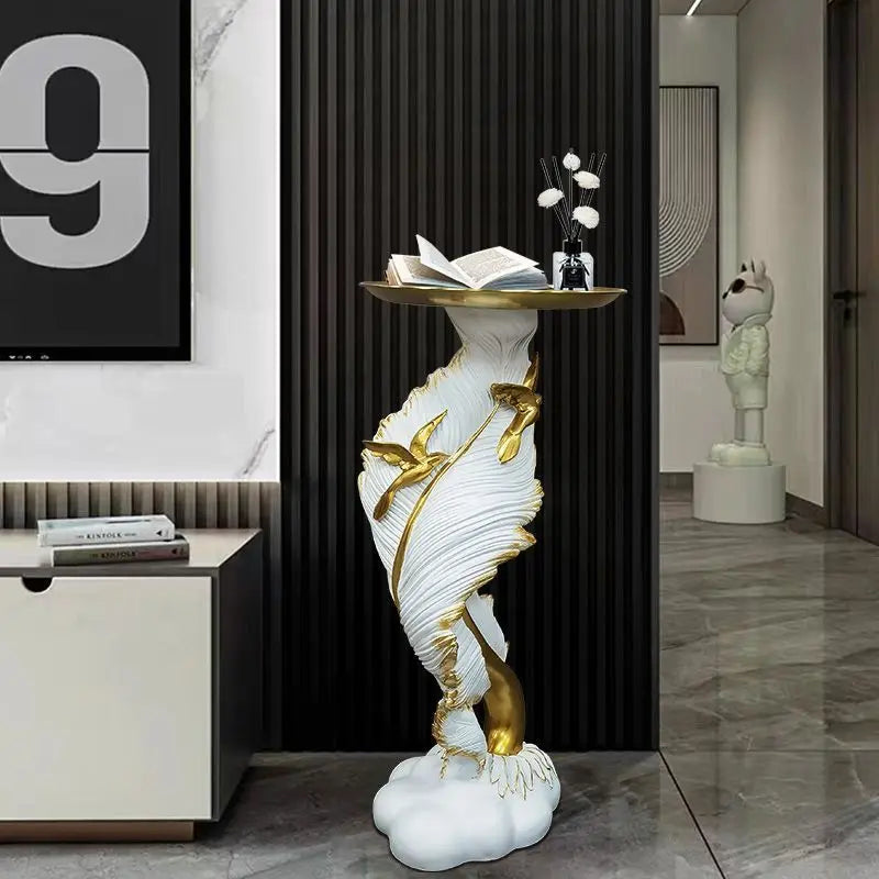 "DecorBites™ Feather Floor Decoration for Living Room, TV Cabinet, Sofa & Housewarming"
