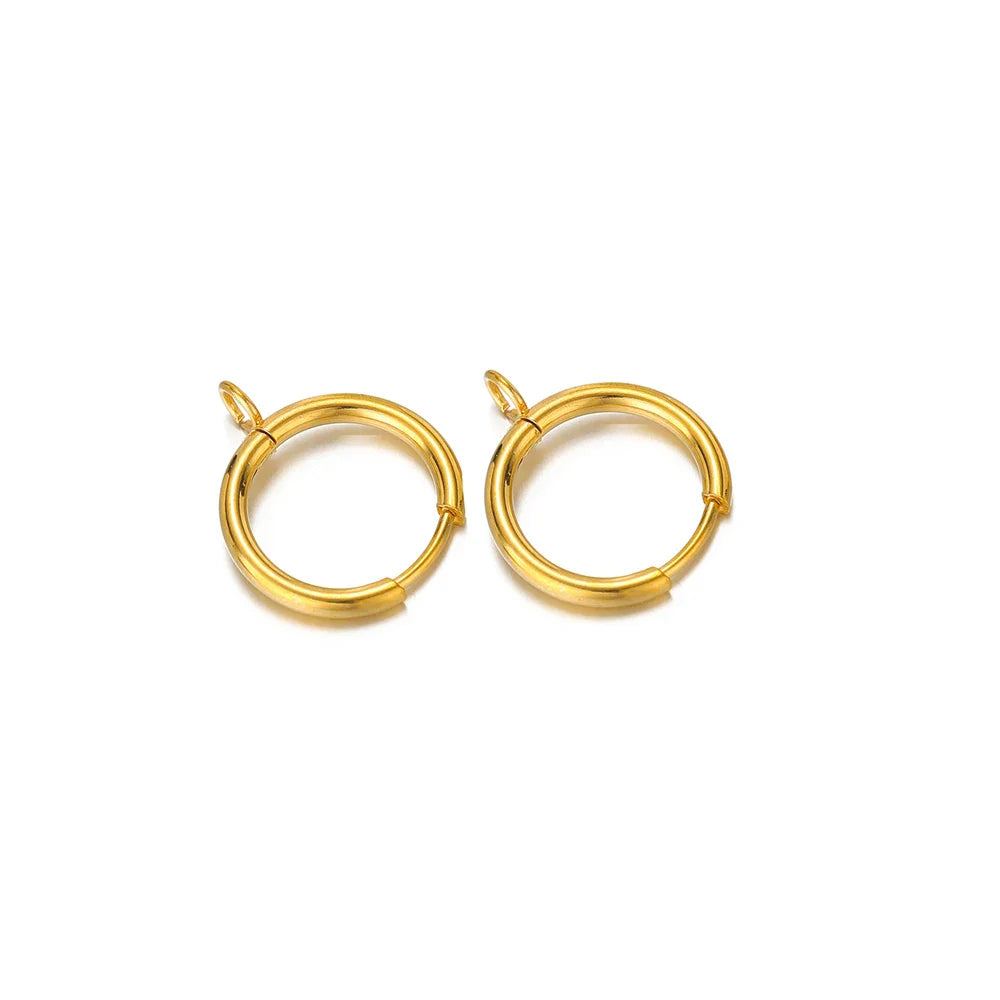 Stainless Steel Gold Color Earrings Hooks Set | DIY Jewelry Making Supplies