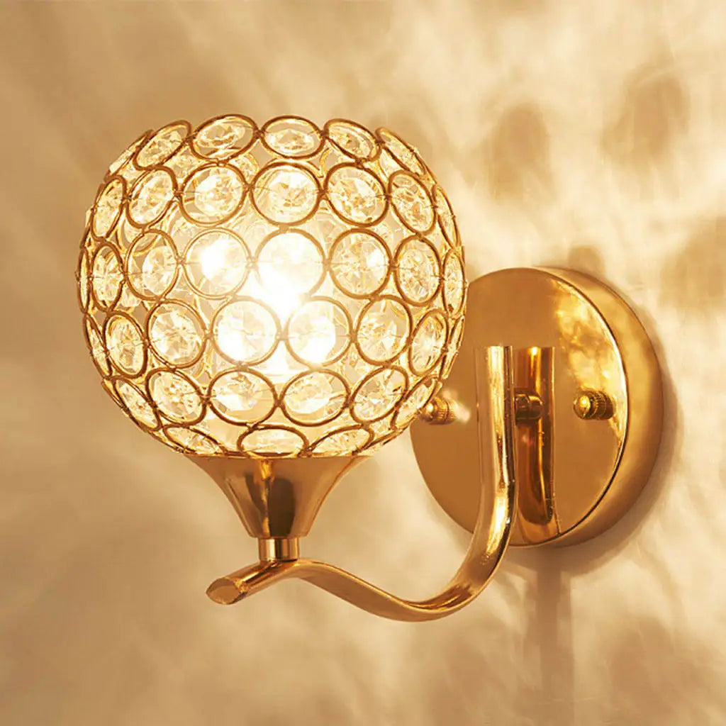 DecorBites™ Crystal Wall Sconce: Elegant Bedroom Bedside Wall Light for Home Lighting