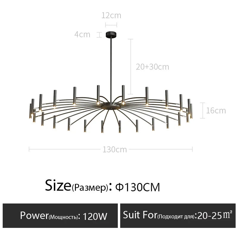 DecorBites™ LED Chandelier: Modern Nordic Design for Living Room, Bedroom, Office, Study - Home Décor Lighting