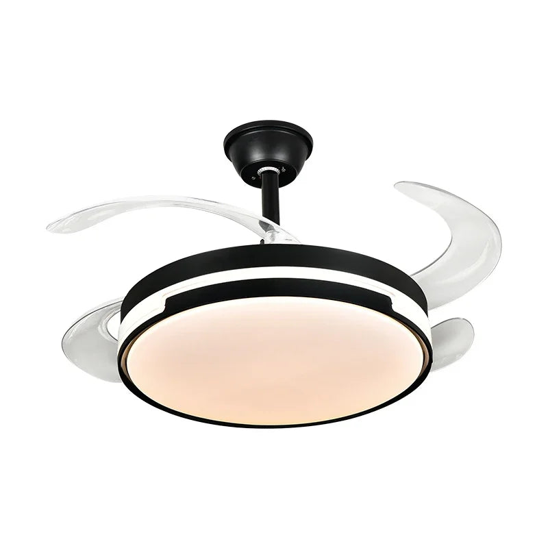 DecorBites™ Invisible Ceiling Fan with LED Light, Retractable Blades, Remote Control