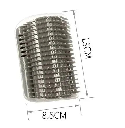 Cat Corner Brush Comb Massager with Catnip – Self-Grooming Wall Arch Scratcher & Hair Removal Tool for Cats